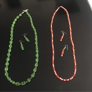 2 Necklaces & Earrings Sets